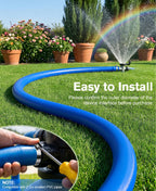 LuxBlue 2" X 65ft Pool Backwash Hose | Heavy-Duty Reinforced PVC Pool Drain Hose, UV & Burst Resistant | Flexible Lay Flat Discharge Hoses for Water Transfer, Sump Pump Drainage, with 3 Clamps