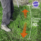 Walensee 39in Serrated Steel Scythe, Grass Whip for Tall Grass & Weeds