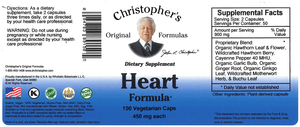 Christopher's Original Formulas Dr Heart Formula Caps 100 Count