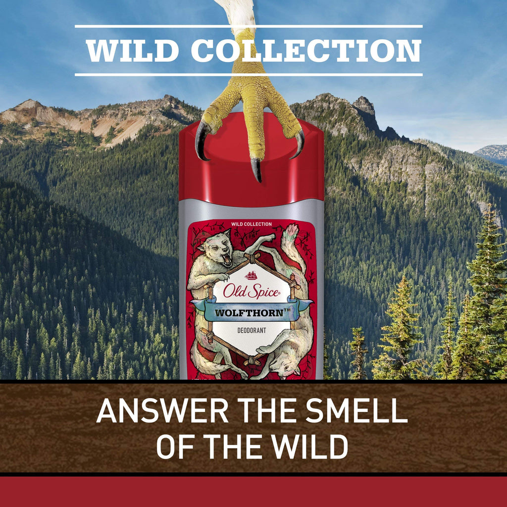 Old Spice Deodorant for Men, Wolfthorn Scent, Wild Collection, 3 oz, (Pack of 3)