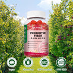 Totaria 9-in-1 Probiotic Fiber Gummies for Adults & Teens 16G Fiber per Serving, Psyllium Fiber Supplement with 5 Billion CFU Bacillus Coagulans, Inulin, ACV for Digestive & Gut Wellness - 60 Gummies