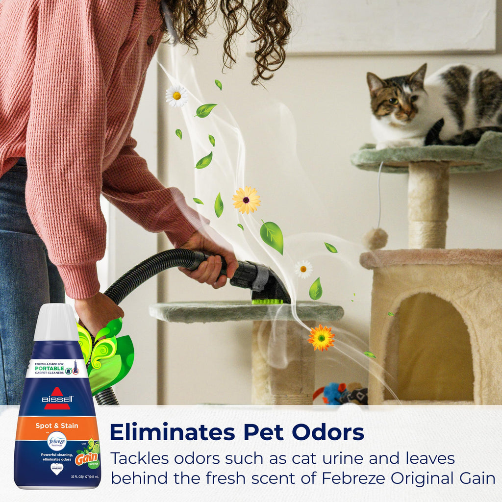 Bissell® Spot & Stain with Febreze + Gain Original Scent Formula for Little Green Devices,Portable Carpet Cleaners (3968),(Pack of 2)