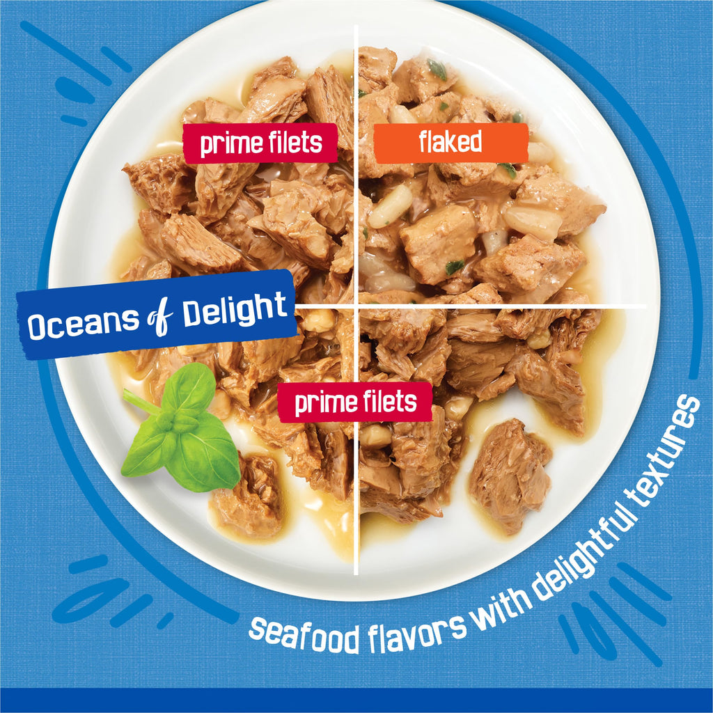 Purina Friskies Oceans of Delight Wet Cat Food Variety Pack, (40) 5.5 oz