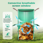 SPONDWILD 32 Gallon Outdoor Garden Waste Bag, Reusable Lawn Bag, Green