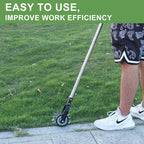 BARAYSTUS Wheel Rotary Edger Lawn Tool, Grass Edge Trimmer, Sidewalk Manual Lawn Edger, Strong 3 Sections Stainless Steel Handle with Cushion Grip, 58.3-Inch