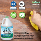Nature's Freedom 12% Hydrogen Peroxide, Food Grade H2O2 and Purified Water Only, 8 Gallons