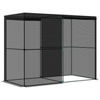 Outsunny 8' x 4' x 6' Crop Cage with Zippered Doors Vegetable Garden, Black