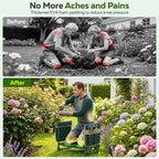 MoKo Garden Kneeler, 350 lb Foldable Garden Kneeler and Seat Tool Bag,Green
