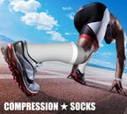 CHARMKING Compression Socks for Women & Men Circulation (3 Pairs) 15-20 mmHg is Best Athletic for Running, Flight Travel, Support, Cycling, Pregnant - Boost Performance, Durability (S/M, Multi 68)