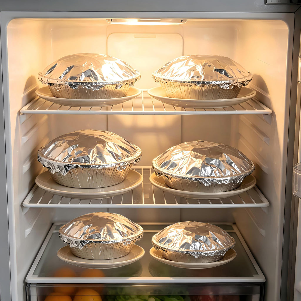 Aluminum Foil Elastic Food Cover, New Reusable Fresh Keeping Food Cover for Kitchen, Parties & Picnics, Heat Retaining Food Storage Covers for Bowls, Plates, Pots & Containers (50 Pcs)
