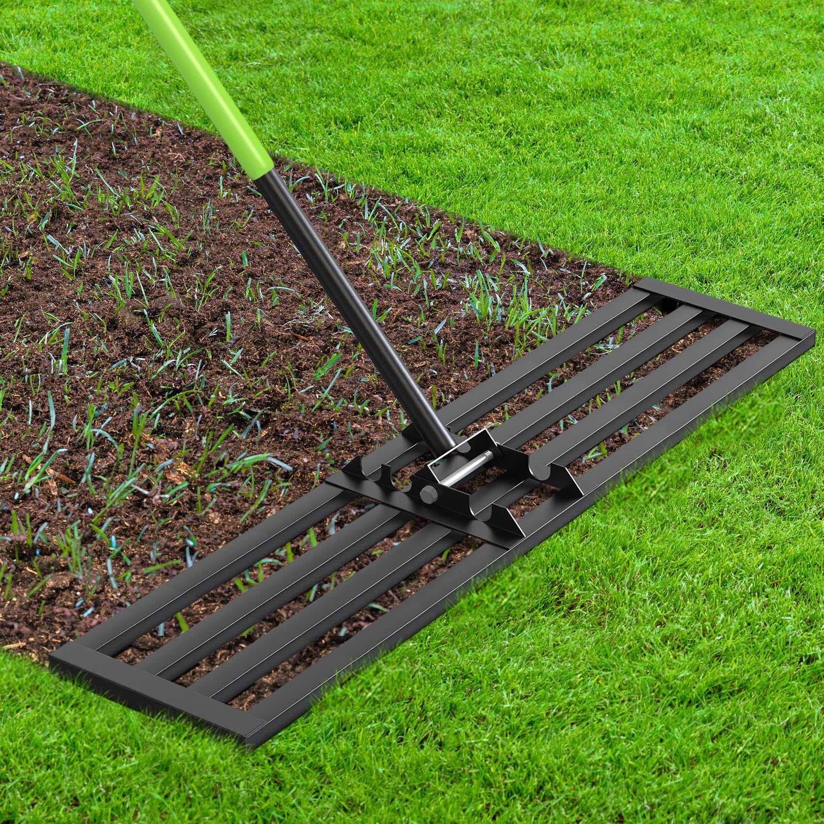Seeutek Lawn Leveling Rake, 45" x 10" Heavy Duty Ground Leveler
