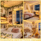 JMEXSUSS 200 LED String Lights Indoor Outdoor Clear Wire, Connectable Warm White Christmas String Lights for Bedroom, 66 Ft Twinkle Fairy Light Plug in for Wedding Home Tree Yard Patio Classroom Decor