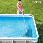 Intex Rechargeable Handheld Pool Vacuum Cleaner with 94” Telescoping Pole, 2 Brush Heads, & Shaft Adapter for PureSpas & Pools