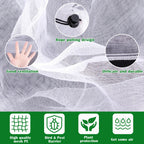 2 Pcs Fruit Tree Netting, 7 x 8 Ft Large Insect Bird Barrier Tree Net with Drawstring, Garden Bird Netting Plant Cover for Protect Plant Fruit Flower from Insect Bird