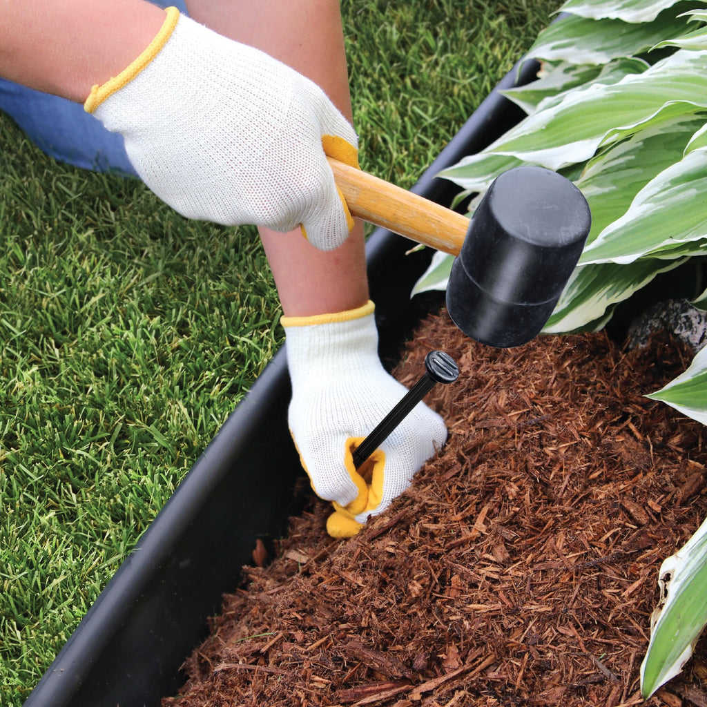 Master Mark Pro Landscape Edging Kit – 5 Inch x 40 Ft Heavy‑Duty Garden Border with YardPack (20 Spikes & 2 Connectors), Flexible Lawn Edging for Flower Beds, Gardens, Tree Rings and Landscaping