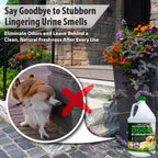 Nature's Freedom Hose-End Outdoor Pet Odor Eliminator – Gallon Enzyme Cleaner with Spray Gun for Yard, Turf, Patios, Kennels, Concrete