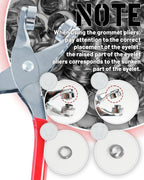 150Pcs 1/2 Inch Grommet Tool Kit, Grommet Kit, Eyelet Kit with Leather Hole Punch Pliers, 150 Metal Eyelets and Grommets for Leather, Shoes, Fabric, Belt (Silver)