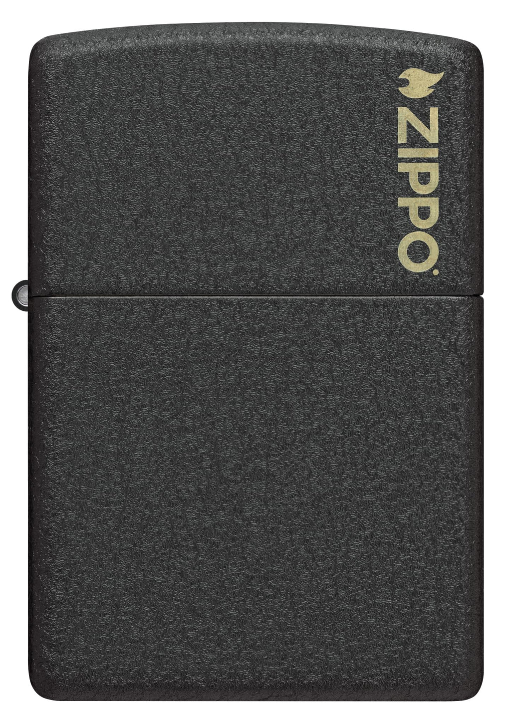 Zippo Classic Black Crackle Logo Pocket Lighter