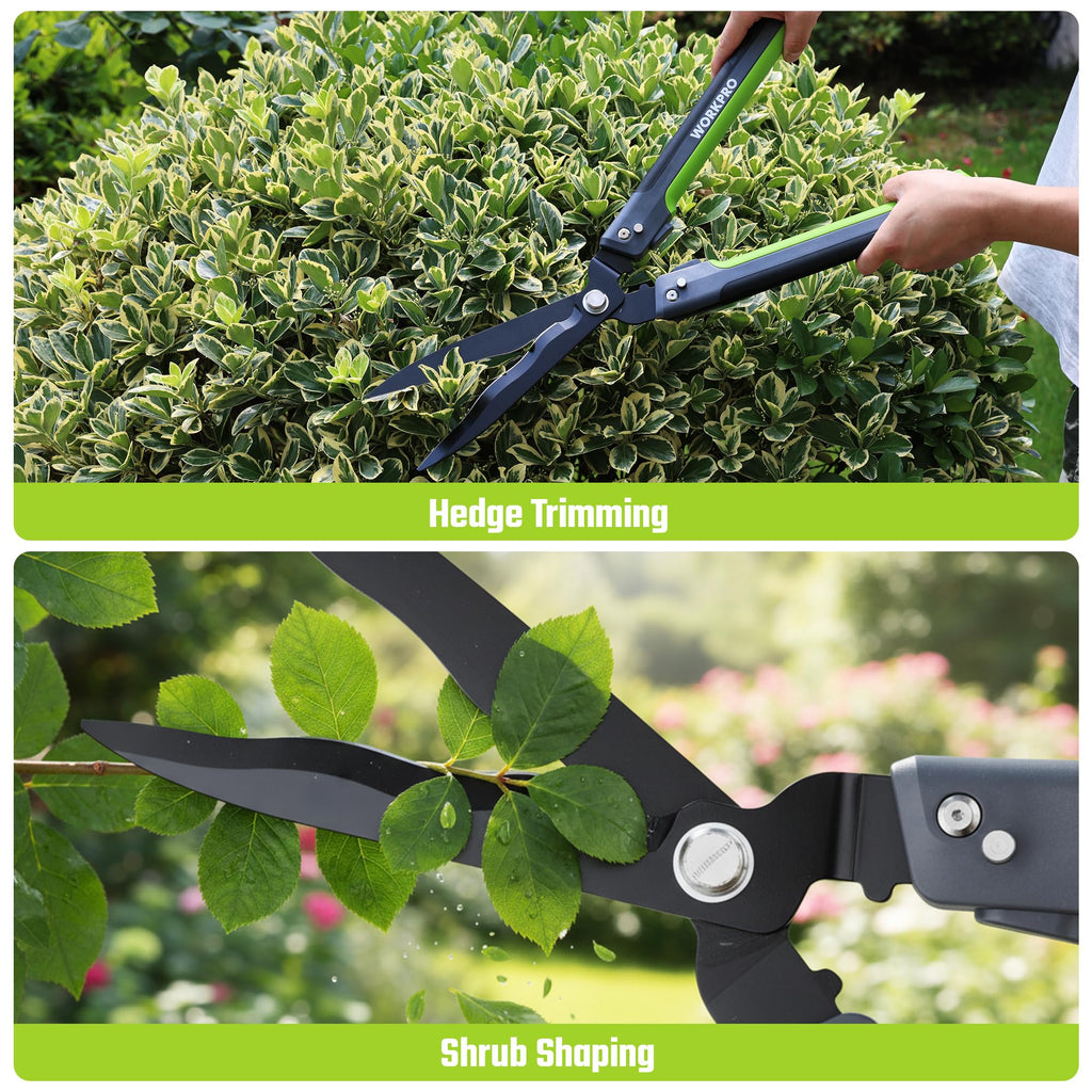 WORKPRO 23” Hedge Shears, Foldable Hedge Clippers for Most Garden Plants