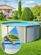 Biggun 24" Extra-Long Coping Strips for Overlap Above Ground Pool Liners - Easy to Install Swimming Pools Liner Lock Clip Replacement for 24ft Round Pool (Qty 38)