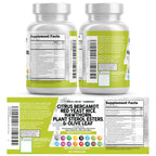 Clean Nutraceuticals Citrus Bergamot Red Yeast Rice Capsules with Plant Sterols - with Hawthorn Extract Olive Leaf Niacin Vitamin K3 D3 COQ10 Guggul & More