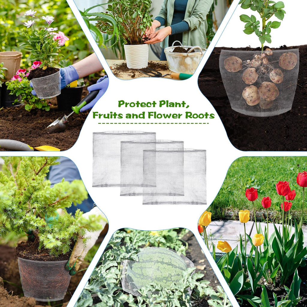 Yaocom 10 Pcs 15 Gallon Gopher and Vole Wire Baskets Stainless Steel Plant Root Protector Gopher Cages for Tree Flowers Vegetables Garden Underground Protection