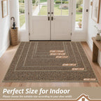 BEQHAUSE Dirt Trapper Door Mat 20" x 32", Non-Slip Washable Doormats, Beige