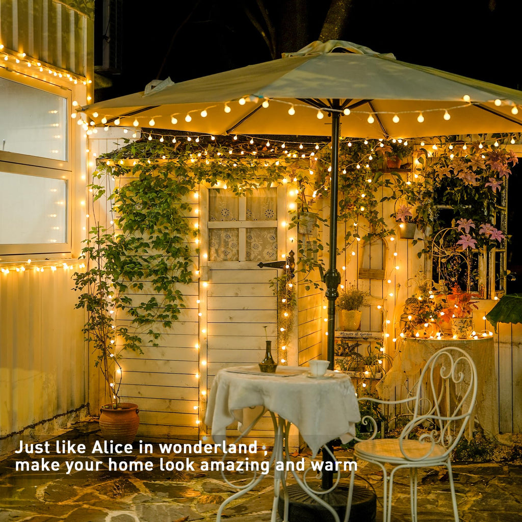 JMEXSUSS 100 LED Globe String Lights Indoor Bedroom, 33ft Fairy Lights