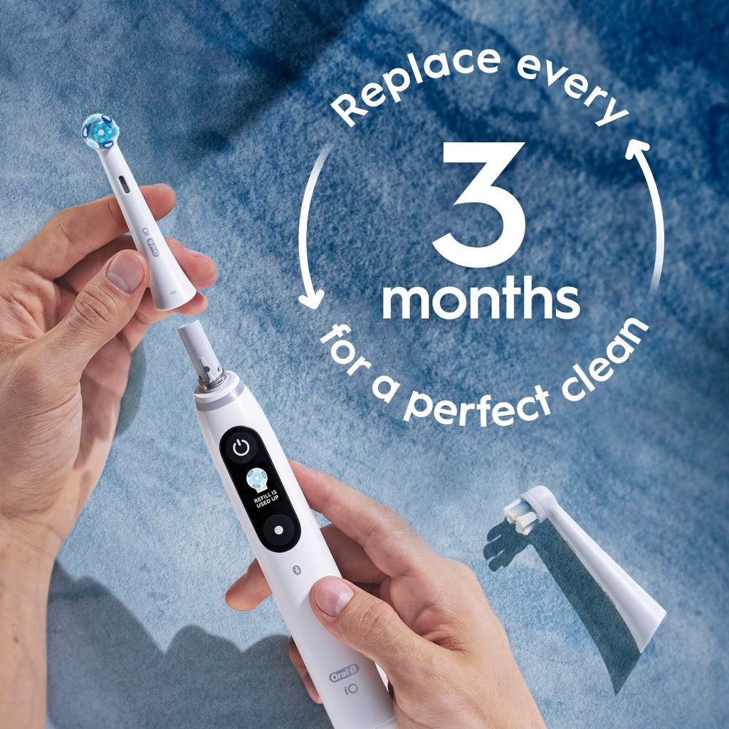 Oral-B iO Series Ultimate Clean Electric Toothbrush Replacement Brush Heads for an Oral-B Electric Toothbrush, 2 Count, White