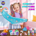 Fluffy Unicorn Slime Kit for Girls, FunKidz Cloud Slime Gift for Ages 6+ Kids Fun Slime Making Kit Awesome Craft Toy Birthday Present Ideas