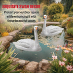 Swan Decoys for Geese Large Floating Swan Decoy for Pool Pond & Lake 2 Pack
