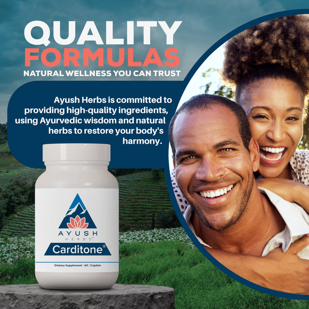 Ayush Herbs Carditone - Natural Heart Health Supplement for Women & Men, BP Formula, Holistic Heart Supplement with Rauwolfia, Arjuna, Calcium, and Magnesium - 120 Servings