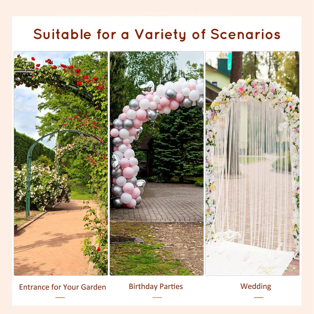 Outsunny 90in Wood Garden Arbor Arch with Trellis Wall Decor for Party
