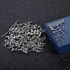 Xpircn 150PCS Mixed Piercing Stainless Steel Nose Horseshoe Lip Tongue Eyebrow Tragus Septum Clicker Body Piercing Navel Belly Ring Nipple Industrial Barbells 14G 16G 20G