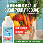 Rebel Green Fruit & Veggie Wash - Natural Produce Wash - Plant-Based Vegetable Wash Spray - Fruit and Vegetable Wash with No Aftertaste - Sustainable Food Wash - (34 oz Refill Bottles, 6 Pack)