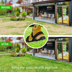 CASUSEN Lawn Aerator Shoes, Aerator Lawn Tool One Size Fits All for Yard Patio Lawn and Garden, Newly Upgraded X-Shaped 8-Strand Straps, Steel Spikes for Soil Aeration