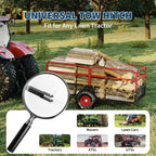 GarveeLife ATV UTV Tow Behind Dump Trailer 1600 lbs 22 Cubic Feet, Red