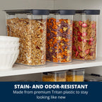 Rubbermaid Brilliance Airtight Cereal Food Storage Container, Shatterproof, BPA-Free and Dishwasher-Safe, 32oz Capacity