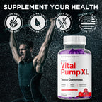 Vital Pump XL Testo Gummies, Official Vital Pump XL Male Performance Gummys with All Natural Ingredients, Advanced Supplement with Maximum Strength Vitamins for Your Active Lifestyle (60 Gummies)