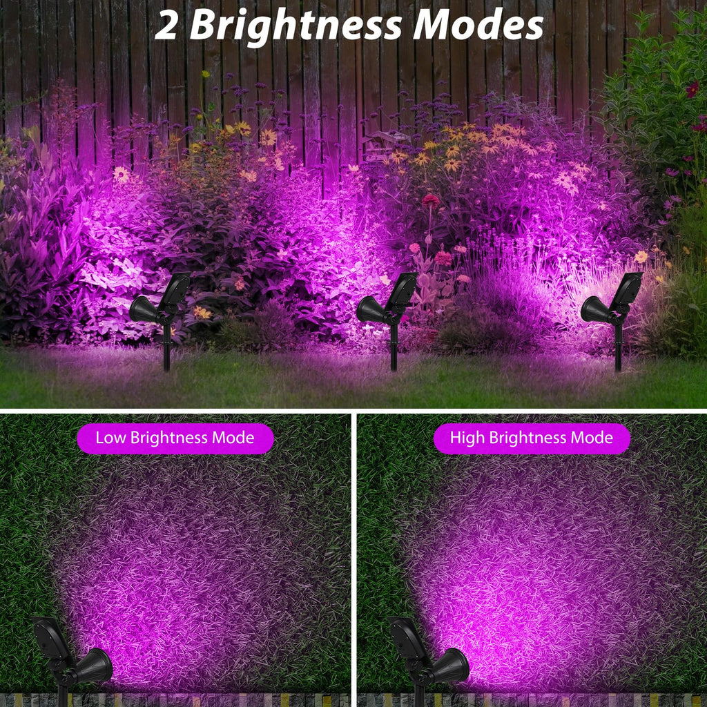 T-SUN Purple Solar Spot Lights Outdoor, Solar Black Lights Outdoor,2 Pack