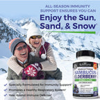 BioSchwartz Elderberry Capsules with Zinc and Vitamin C for Adults - Immune Support Vitamins for Women and Men - Black Sambucus Elderberry Vitamin C and Zinc - Multiminerals Supplement, 120 Count