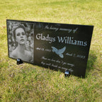 Headstones for Graves - Custom Engraved Grave Markers with Ceramic Photo