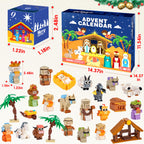 Nativity Advent Calendar 2026 Kids – 24 Days Building Blocks Kits Countdown Gifts, Christmas Stocking Stuffer Building Toys for Boys, Girls, Teens & Adults Ages 6+