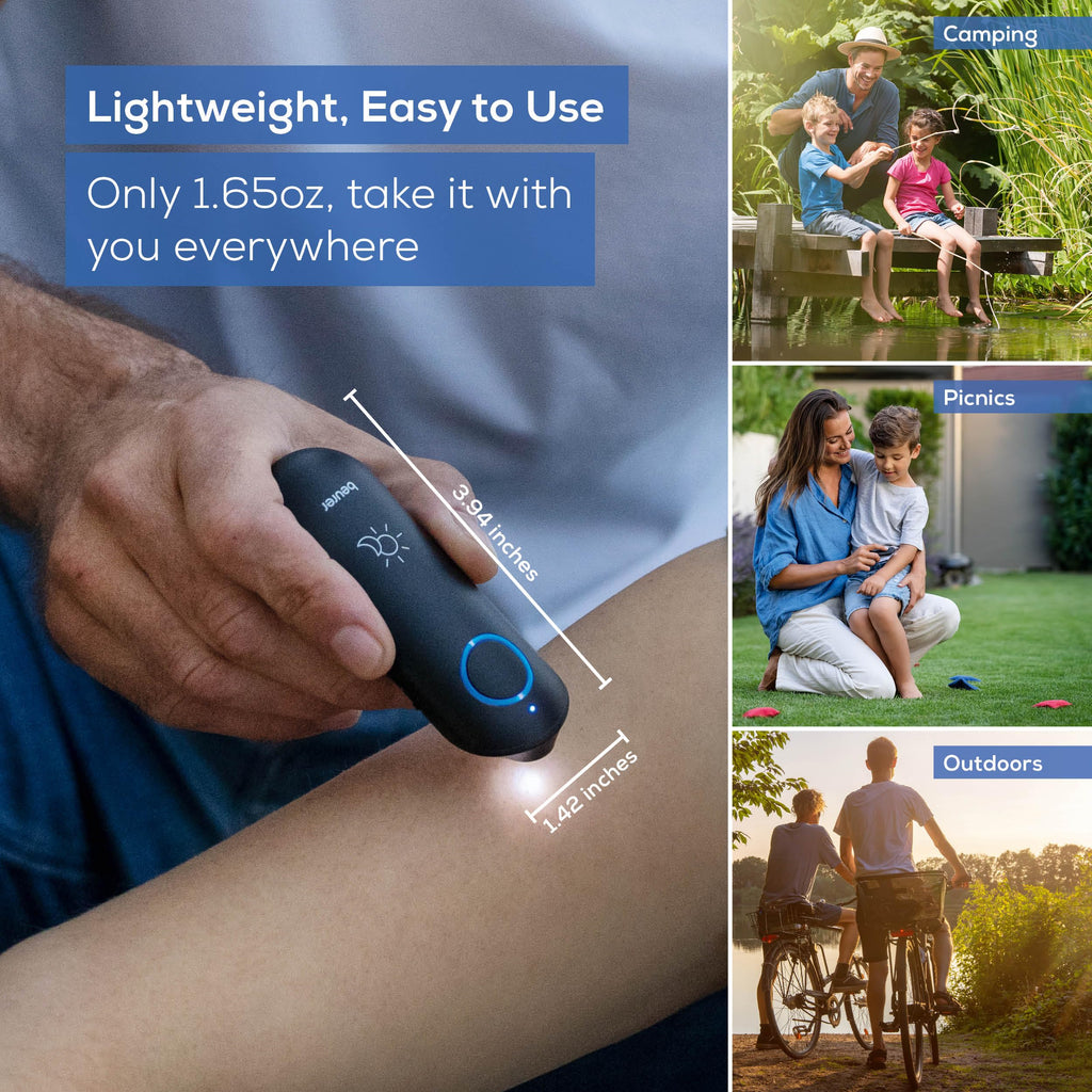 Beurer BR90 Insect Sting and Bite Relief with Light,Chemical-Free Bug Bite Healer for Day and Night,Electronic Heat Device for After Mosquito Bites to Ease Itching-and Swelling,(Pack of 2)