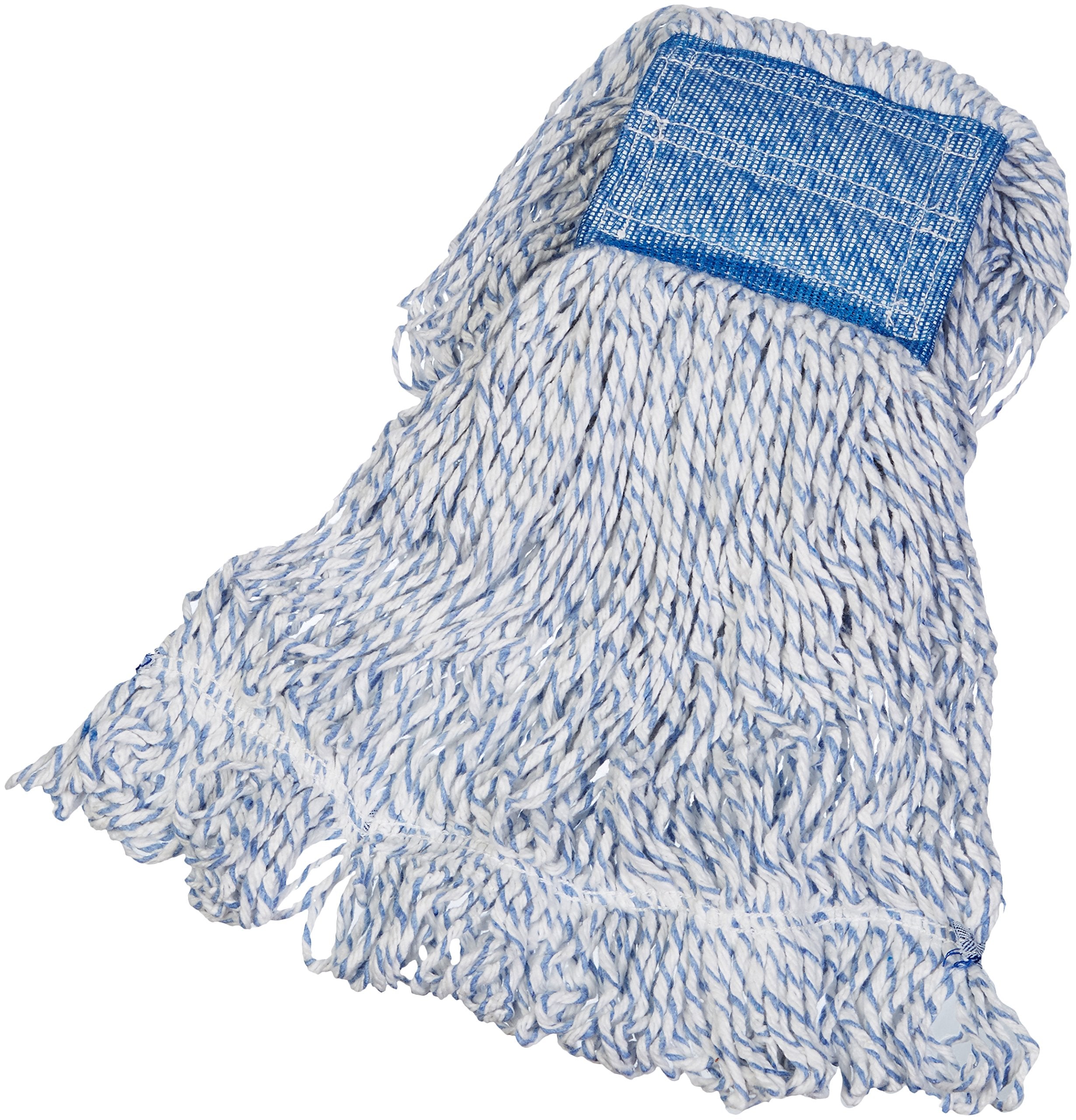 Amazon Basics Loop-End Rayon Finish Commercial String Mop Head for Floor Cleaning, 5 Inch Headband, Medium, 12-Pack