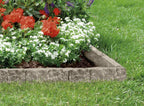 Suncast Interlocking Border Edging - Stone -Like Poly Construction for Garden, Lawn, and Landscape Edging - Water Resistant Border for Containing Trees, Flower Beds and Walkways - Light Taupe, 20