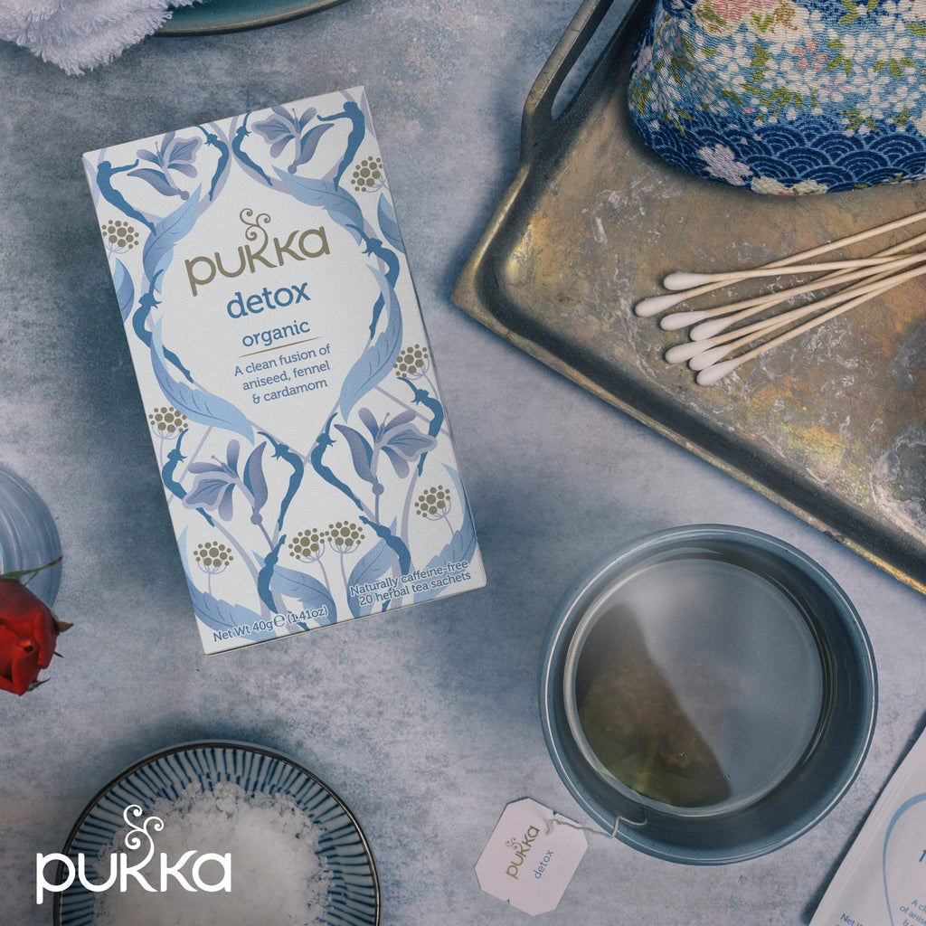 Pukka Detox Organic Herbal Tea with Aniseed, Fennel & Cardamom (Pack of 6, 120 Tea Bags)