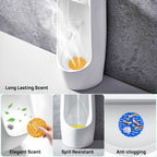 GENZO 50 Pack Urinal Screen Deodorizer, Anti-Splash & Long-Lasting Fragrance Urinal Cakes with Gloves, 17 Yellow, 17 Orange and 16 Blue Urinal Pads Fits to All Toilets