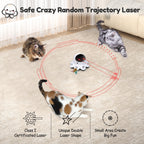 ORSDA Cat Laser Toy, 2-in-1 Interactive Automatic Motion Activated Moving 8 Holes Whack A Mole Feather, USB Rechargeable Electronic Smart Sensor Kitten Toys for Indoor Exercise