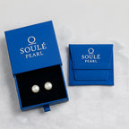 6mm Real Freshwater Pearl Stud Earrings, Hypoallergenic